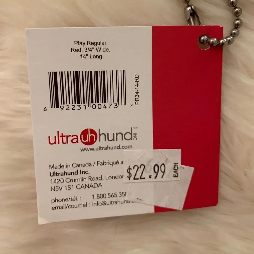 Red ultrahund Dog Collar (NWT)